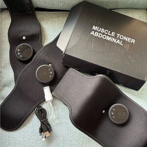 Black Muscle Toner Abdominal Belt